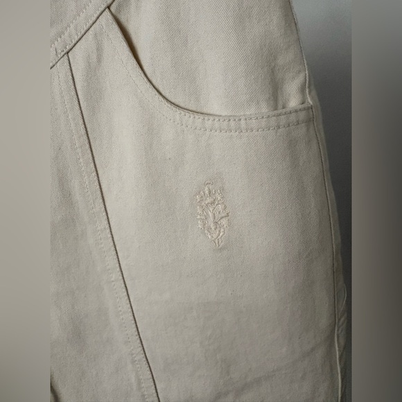 NWOT FREE PEOPLE MOVEMENT For Real Crop Pants | Ivory MSRP $98 Size S - Picture 7 of 10